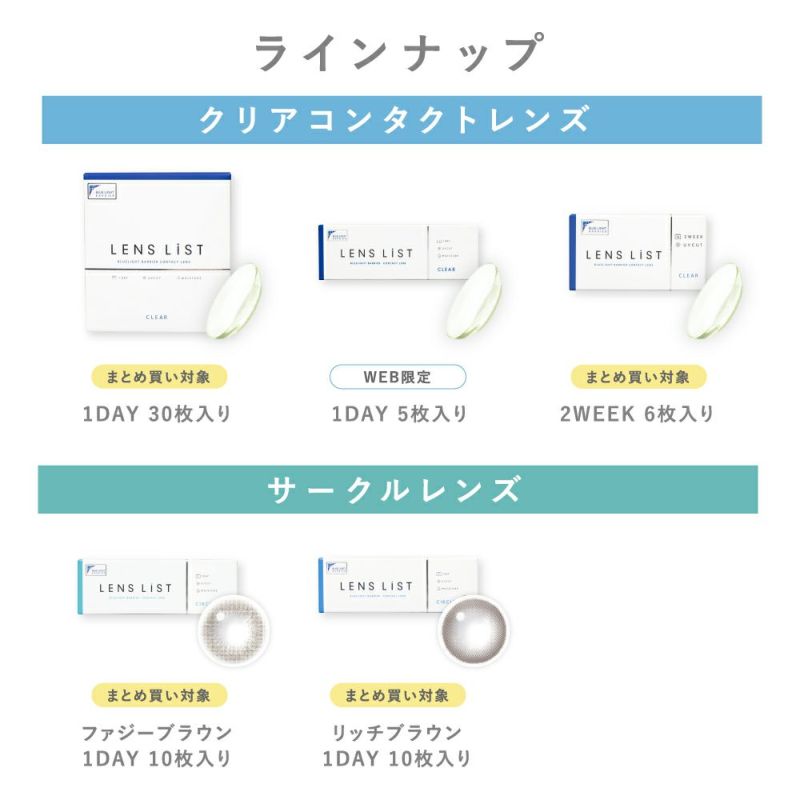 【定期購入】LENS LiST 1day サークル 2ヶ月分 合計120枚 レンズリスト カラコン