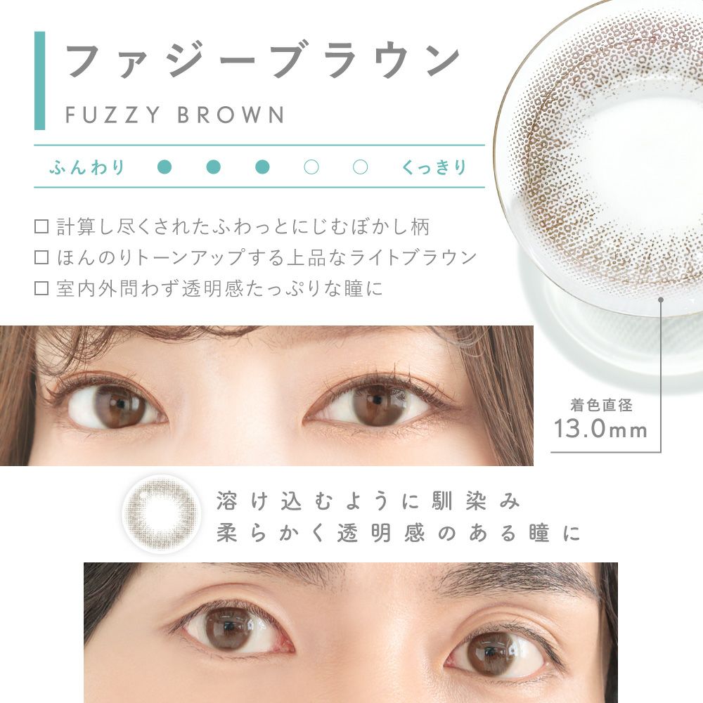 LENS LiST 1day ファジーブラウン 10枚入り レンズリスト サークル カラコン