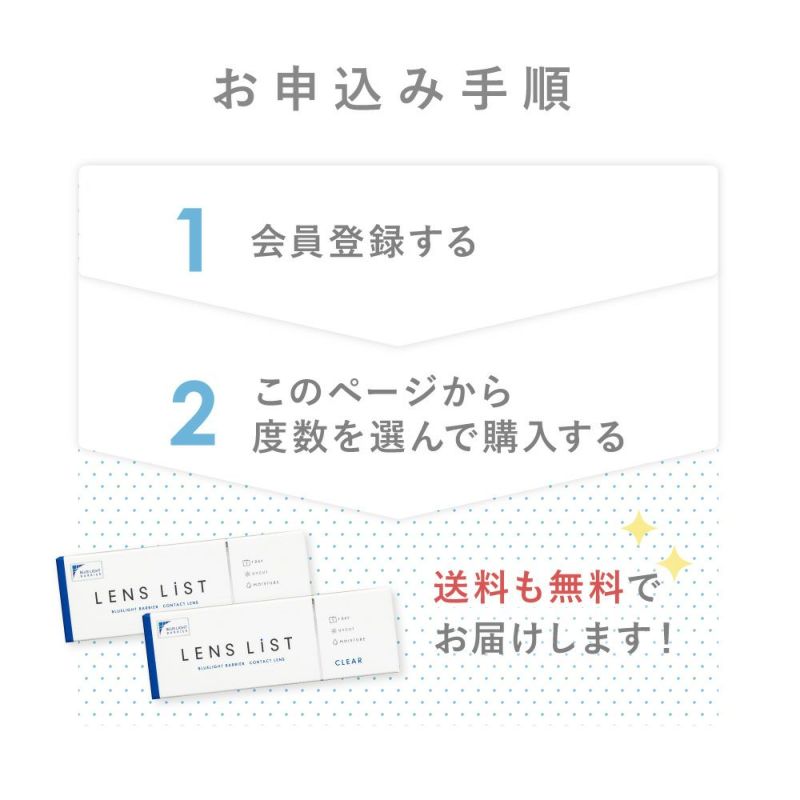 【全員もらえる！】LENS LiST 1day クリア お試しセット 5枚×2 合計10枚