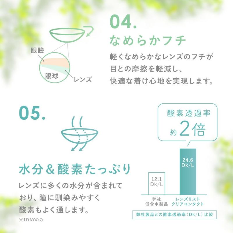 【全員もらえる！】LENS LiST 1day クリア お試しセット 5枚×2 合計10枚