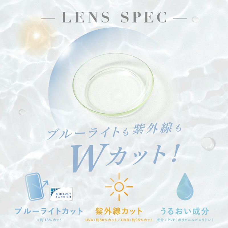 LENS SPEC ブルーライトも紫外線もWカット！ ブルーライトカット 紫外線カット うるおい成分